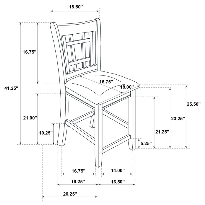 Lavon 5-piece Oval Counter Height Dining Set Light Oak