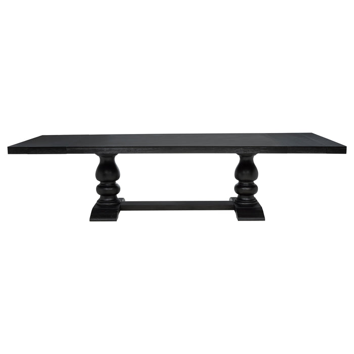 Phelps 7-piece Rectangular Dining Table Set Distressed Noir