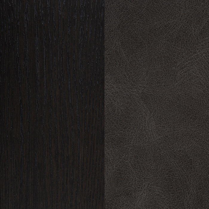 Averill Faux Leather Upholstered Dining Side Chair Dark Grey (Set of 2)