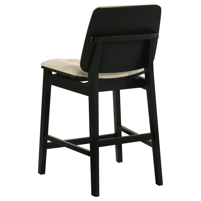 Decker 7-piece 70-inch Rectangular Counter Height Dining Set Cream and Black