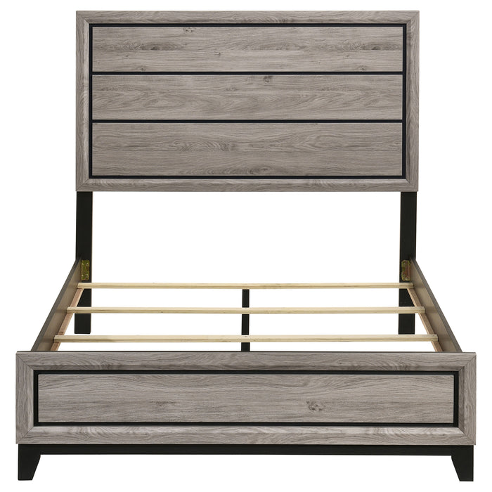 Watson Wood Full Panel Bed Light Taupe