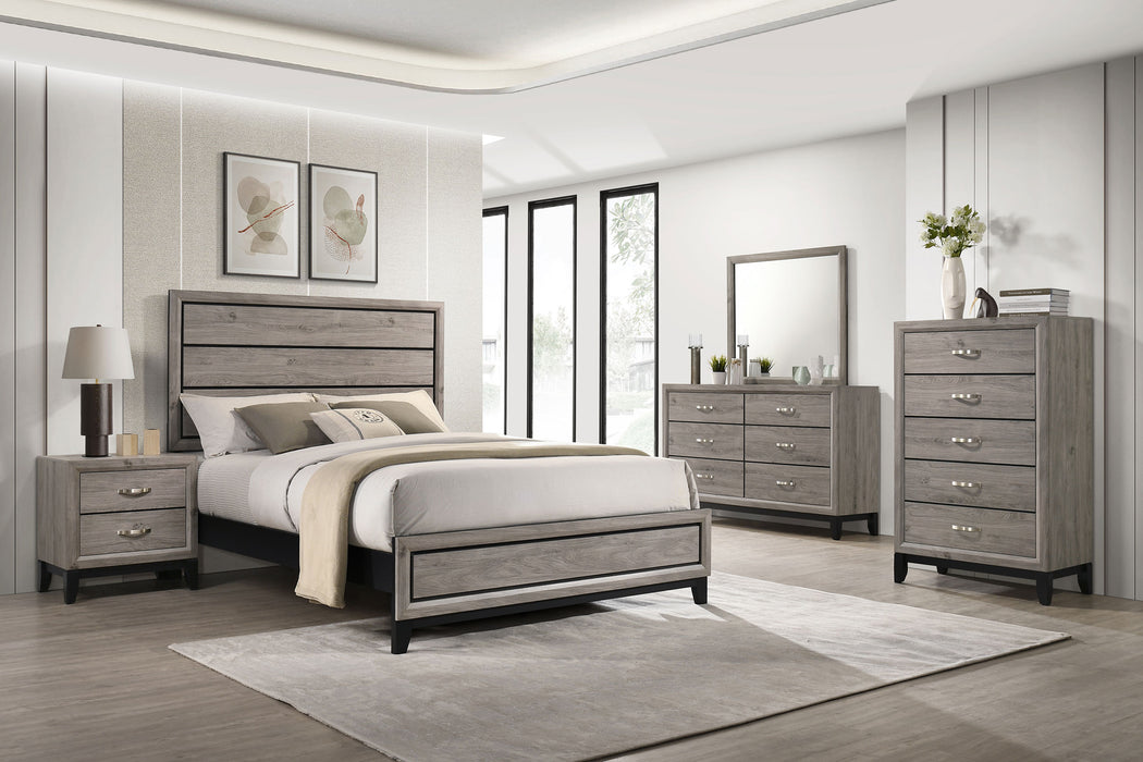 Valen 6-drawer Bedroom Dresser and Mirror Light Taupe