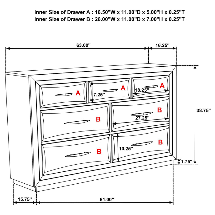 Atlas 5-piece Eastern King Bedroom Set Dark Oak
