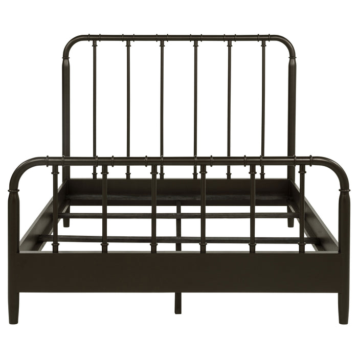 Rocco All Wood Water Pipe Open Frame Eastern King Bed Dark Bronze