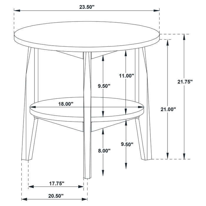 Bradley 2-Piece Round SmartTop Coffee Table Set Grey and Natural