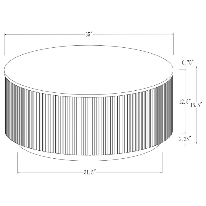 Jason 3-piece Round White Marble Coffee Table Set Greige