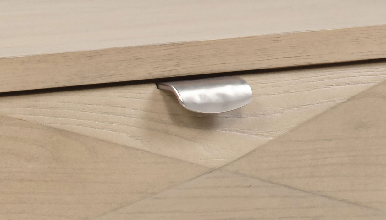 Marcelo Sofa Console Table with 2 Drawers and Shelf Light Elm