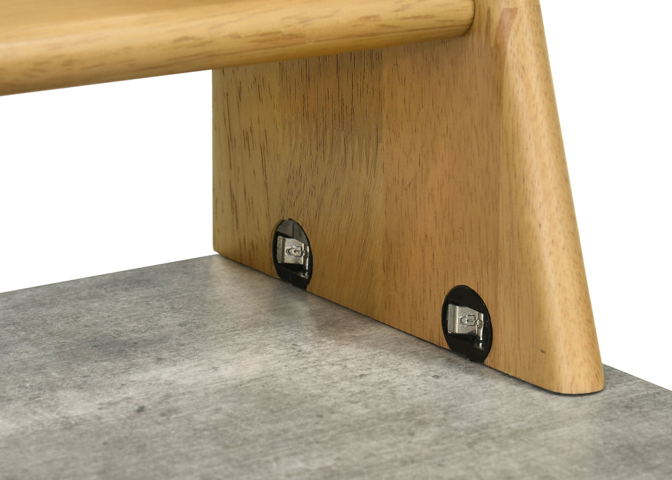 Besler 47-inch SmartTop Writing Desk with Shelf Cement and Natural