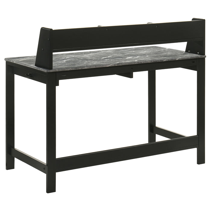 Besler 47-inch SmartTop Writing Desk with Shelf Grey Stone and Black