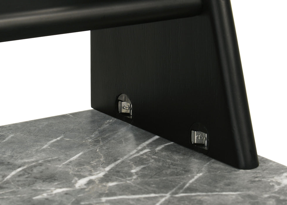 Besler 47-inch SmartTop Writing Desk with Shelf Grey Stone and Black