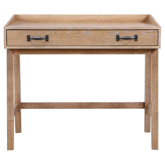Fabian 38-inch Computer Desk with Keyboard Drawer Distressed Light Brown