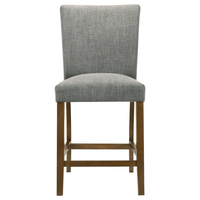 Paxton 5-piece Round Glass Top Counter Height Dining Set Grey