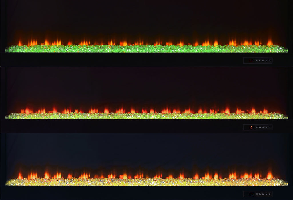 Mallory TV Stand Fireplace Console Bluetooth Speaker White High Gloss