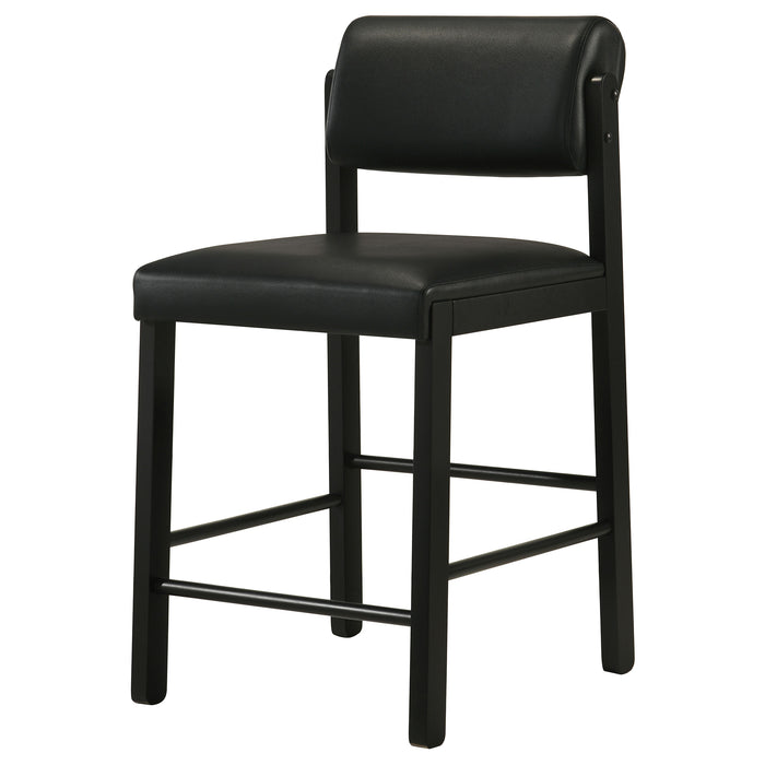Kehoe Upholstered Counter Height Chair Black (Set of 2)