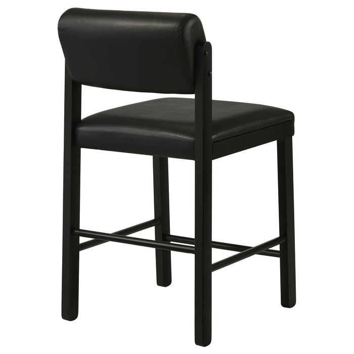Kehoe Upholstered Counter Height Chair Black (Set of 2)