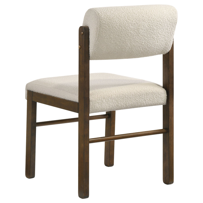 Hamlyn 5-piece Round Wood Dining Set Cream and Walnut