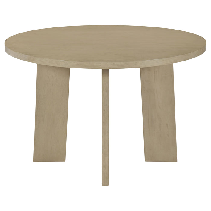 Strouse 5-piece Dining Set Cream and Natural Oak