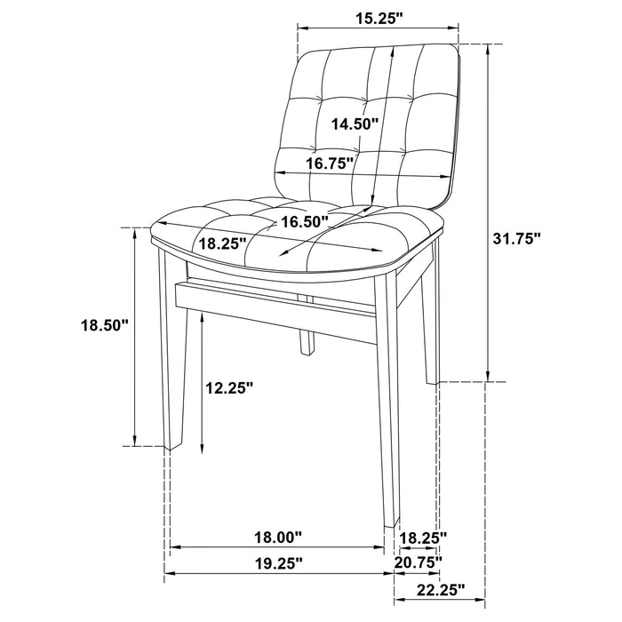 Strouse 5-piece Dining Set Grey and Natural Oak