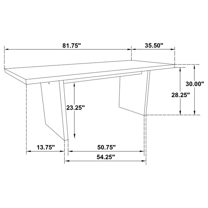 Decker 82-inch Rectangular Wood Dining Table Natural Oak