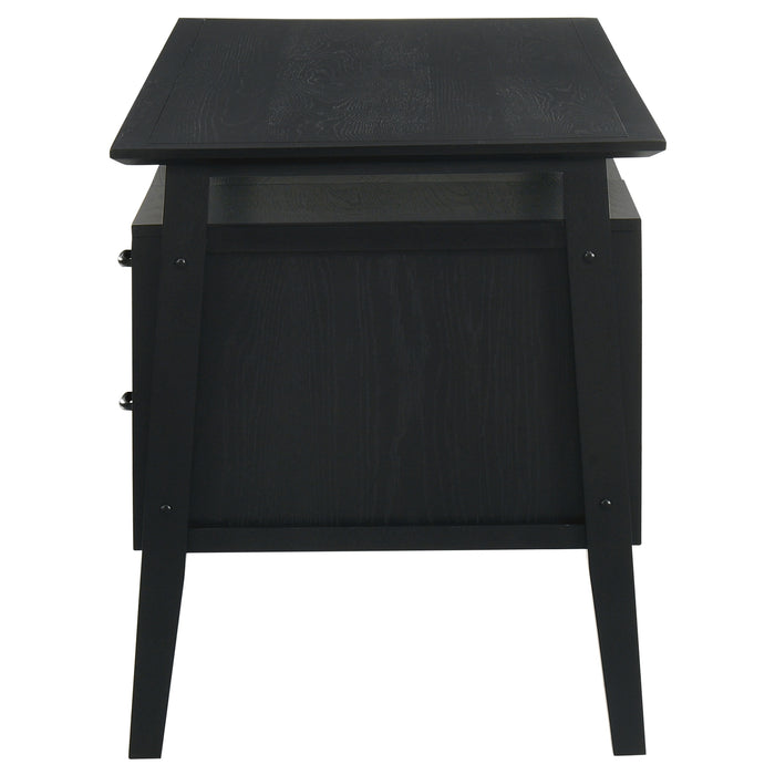 Goodson 64-inch 4-Drawer Double Pedestal Computer Desk Black