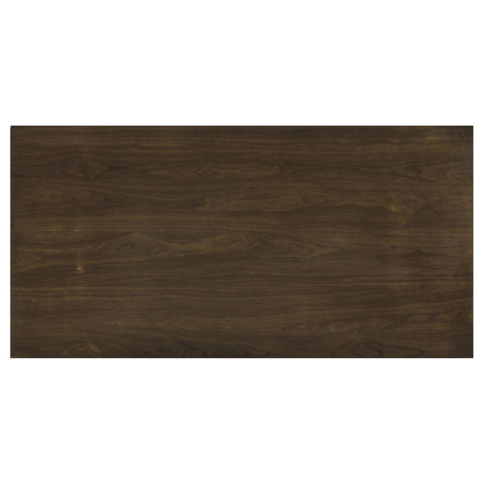 Decker 7-piece 70-inch Counter Height Dining Set Black and Walnut