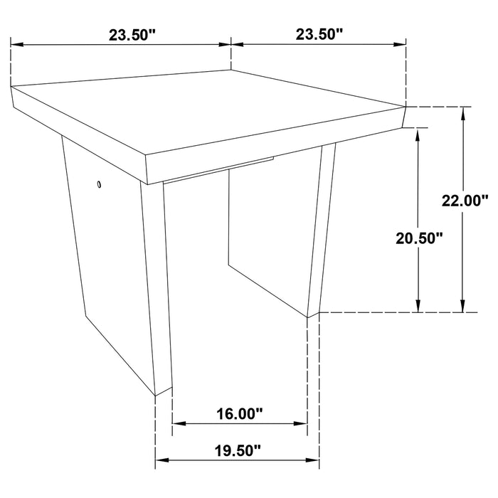 Decker 2-piece Coffee and End Table Set Black