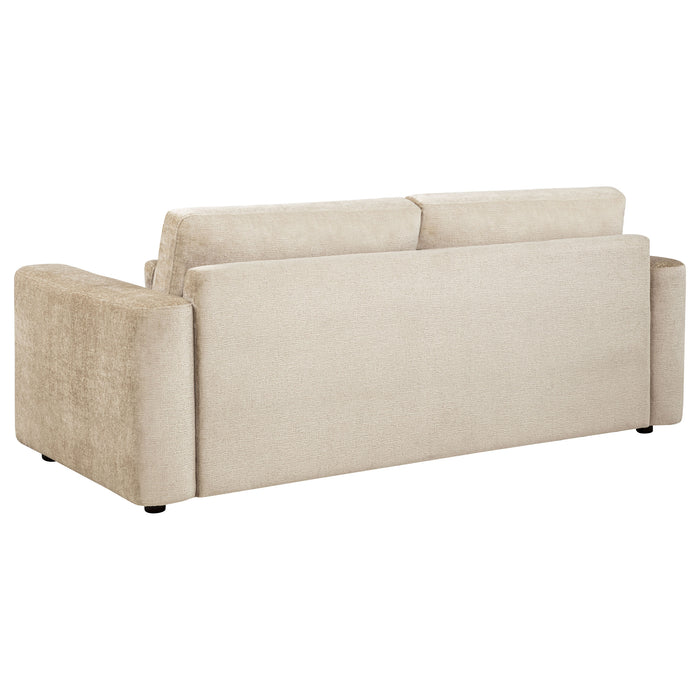 Amador 3-piece Chenille Upholstered Track Arm Sofa Set Camel