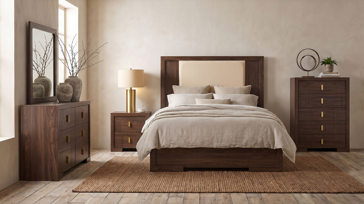 Etienne 6-drawer Dresser with Mirror Walnut