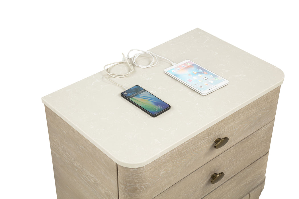Lucaire 4-piece Eastern King Bedroom Set Sandstone