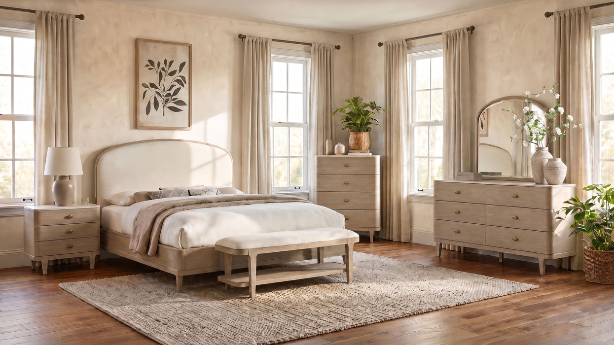 Lucaire Arched Dresser Mirror Sandstone
