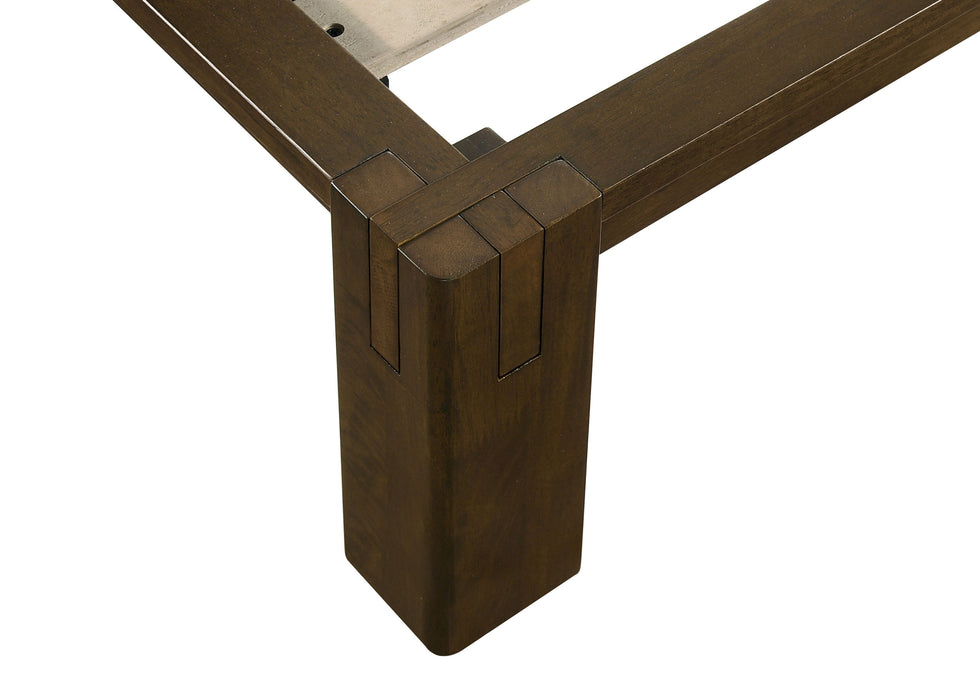 Gislen Twin Easy Assembly Wood Platform Bed Walnut