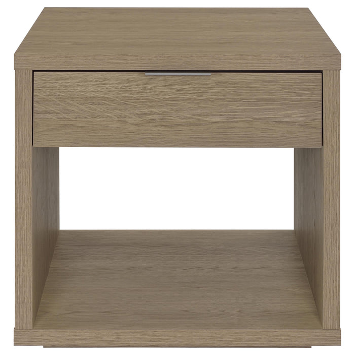 Ingram 2-Piece Coffee and End Table Set with Storage Latte