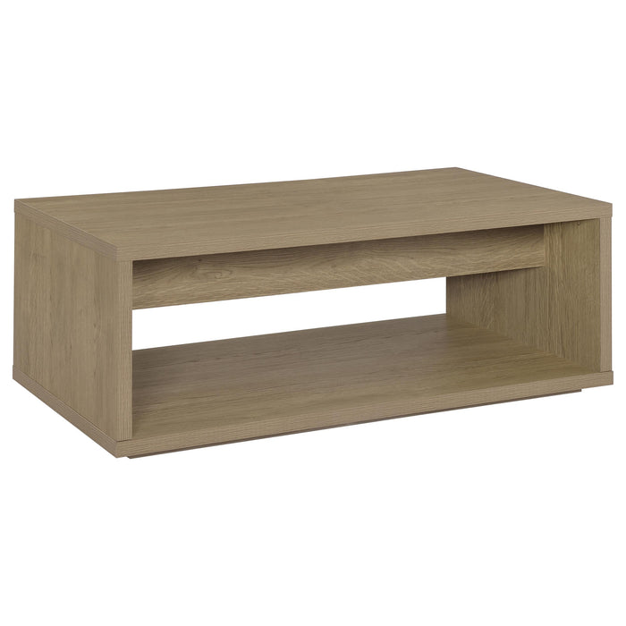 Ingram 2-Piece Coffee and End Table Set with Storage Latte