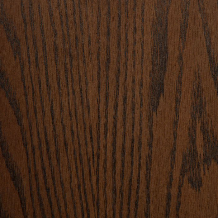 Naser 48-inch Round Glass Top Dining Table Dark Walnut