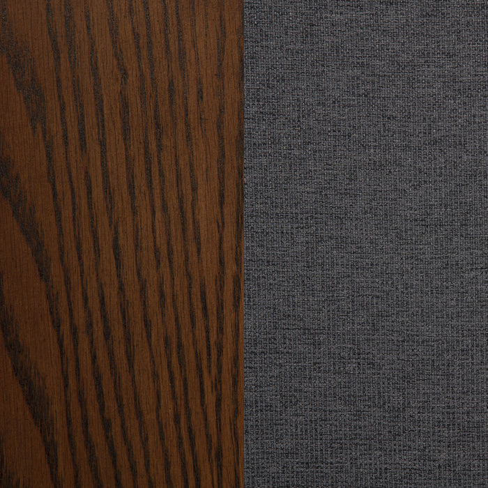 Naser Parsons Dining Side Chair Grey and Dark Walnut (Set of 2)