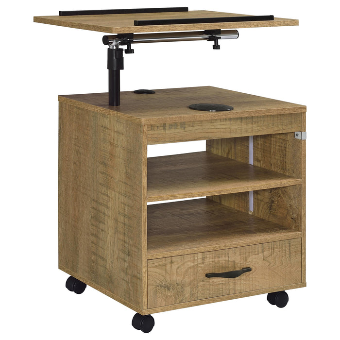 Lerma 1-drawer Adjustable Tray Top Nightstand with Speaker Mango
