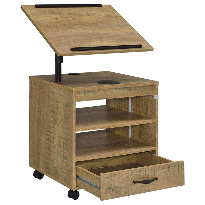 Lerma 1-drawer Adjustable Tray Top Nightstand with Speaker Mango