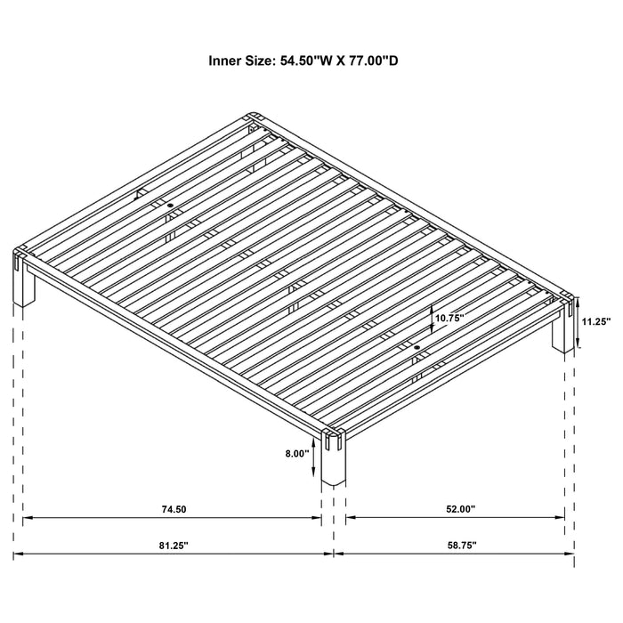 Gislen Full Easy Assembly Wood Platform Bed White