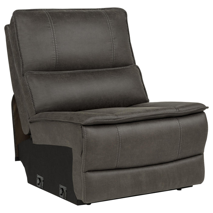 Marcell 5-Piece L-Shaped Modular Power Reclining Sectional Sofa Grey