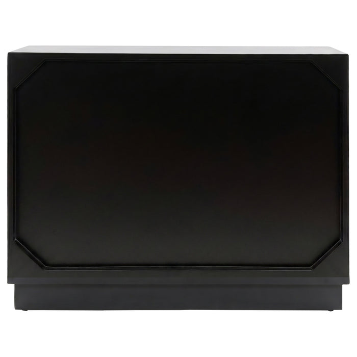 Kerrick 2-door Bone Inlay Accent Cabinet Beige and Black