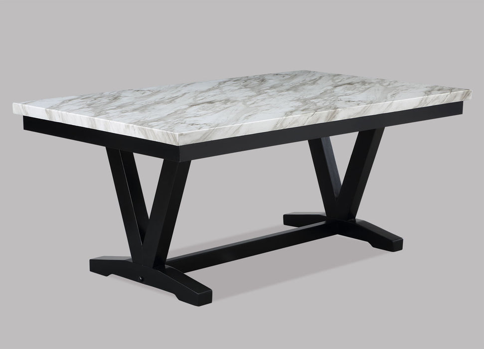 Tanner - Dining Table - Faux Carrara - White