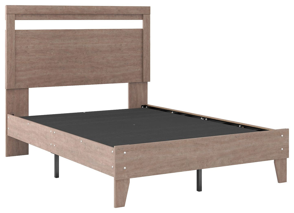 Flannia - Gray - Full Panel Platform Bed